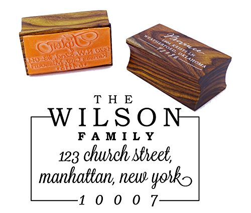 Custom Wooden Wedding Stamp - Personalized Family Address Stamp for Invitations & Thank You Cards - Unique Engagement Gift for Couples & Bridal Showers