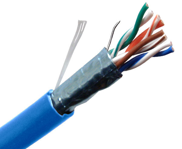 CAT5E 350MHz Shielded Twisted Pair Ethernet Cable - 24 AWG, 1000FT Bulk Stranded CM Rated for High-Speed Networking - Perfect for Office, Data Center & Home Network Installations