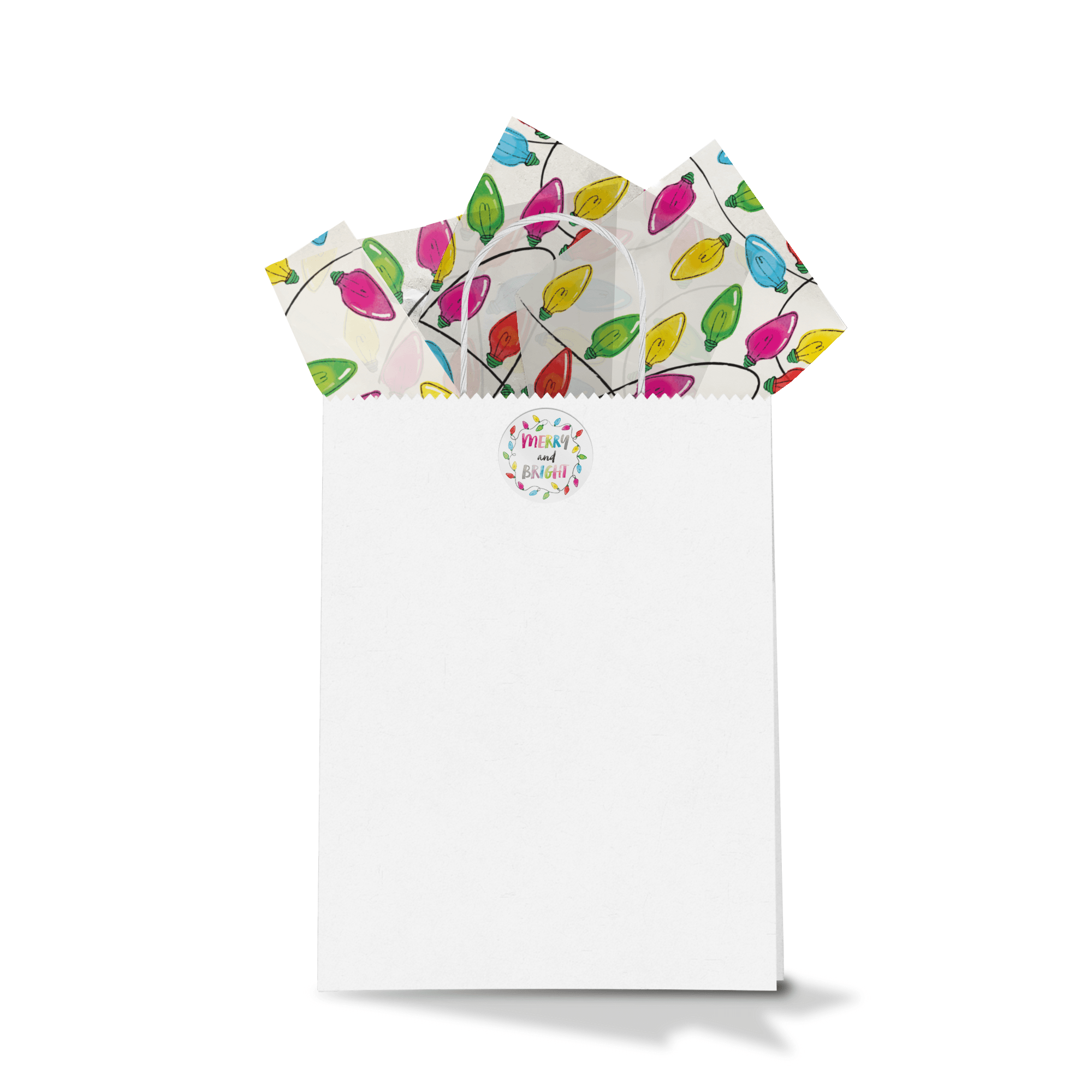 Merry and Bright Holiday Stickers - Festive Christmas Decals for DIY Crafts, Scrapbooking, Gift Wrapping & Party Decorations