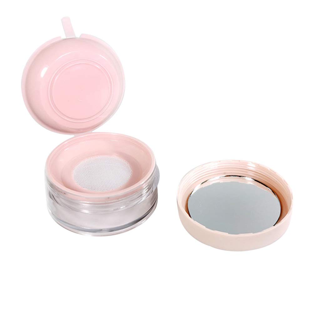 Beaupretty Premium Plastic Loose Powder Box with Sifter - Anti-Leakage Travel Makeup Powder Jar & Puff Set for Women | Perfect for On-the-Go Touchups & Professional Makeup Application