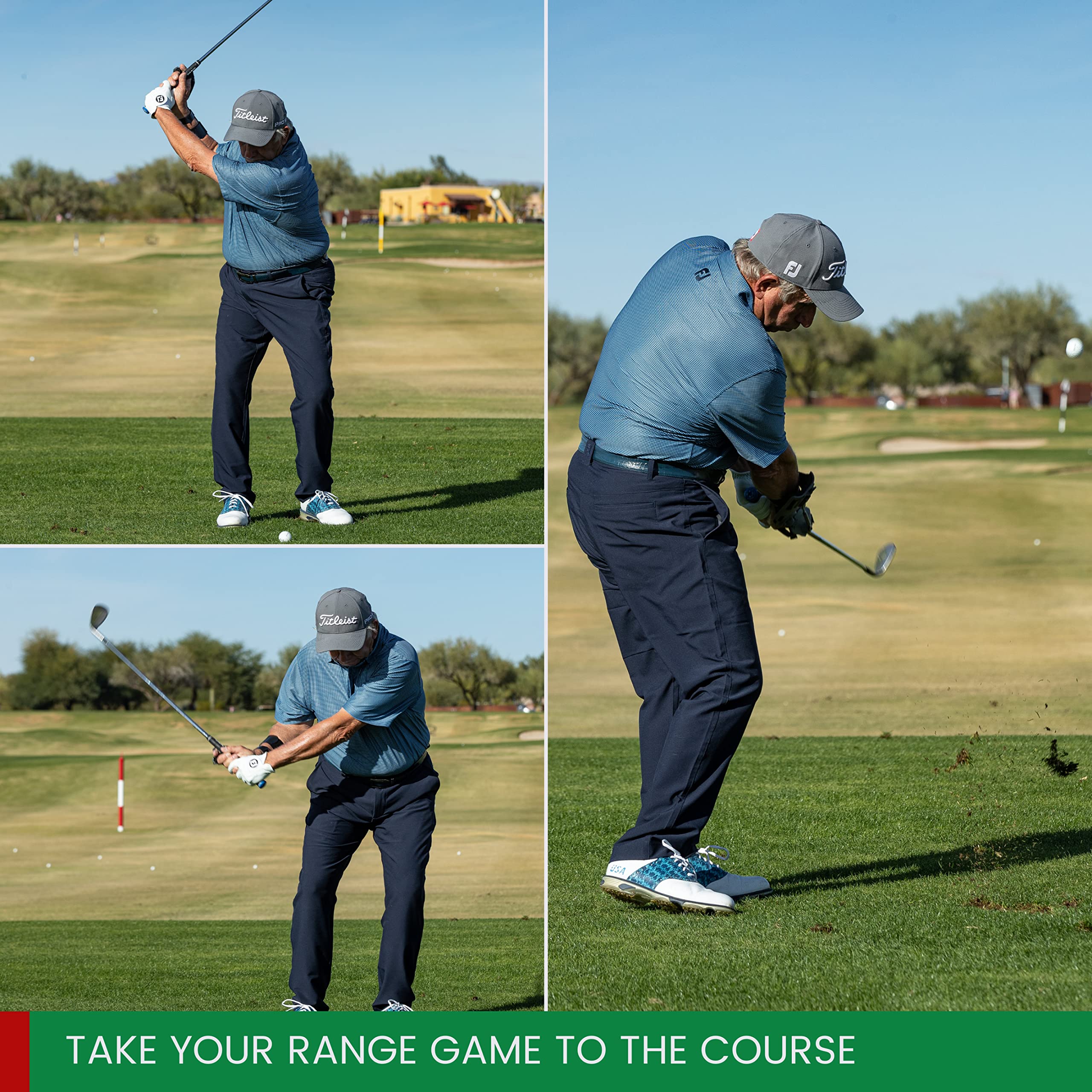 Precision Impact Golf Training Aid - Putting Trainer & Swing Trainer for Improved Accuracy | Golf Practice Equipment & Wrist Hinge Trainer | Perfect for Driving Range & Backyard Practice