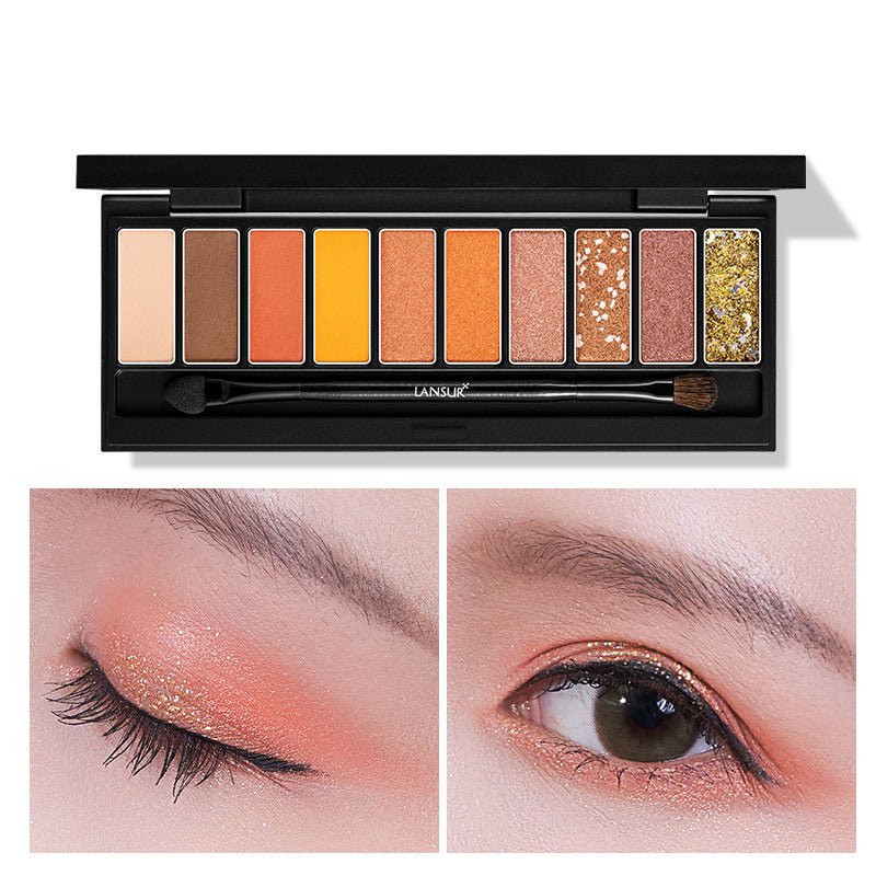 LANSUR Born Adventurer Eyeshadow Palette - 12 Highly Pigmented Matte & Shimmer Shades for Professional Makeup | Perfect for Day to Night Looks, Parties, and Special Occasions
