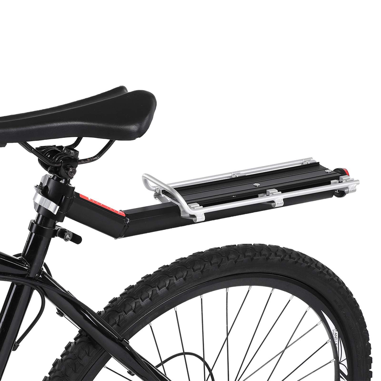 Aluminum Alloy Bike Cargo Rack - Heavy Duty Rear Bicycle Carrier for Mountain & Road Bikes | Seat Post Mounted Shelf for Pannier Bags, Luggage & Cargo | Perfect for Commuting, Touring & Outdoor Adventures