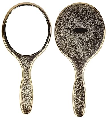 KAVIN Portable Handheld Makeup Mirror with Handle - Compact Travel Mirror for Women & Girls - Perfect for Home, Travel, and On-the-Go Touch Ups