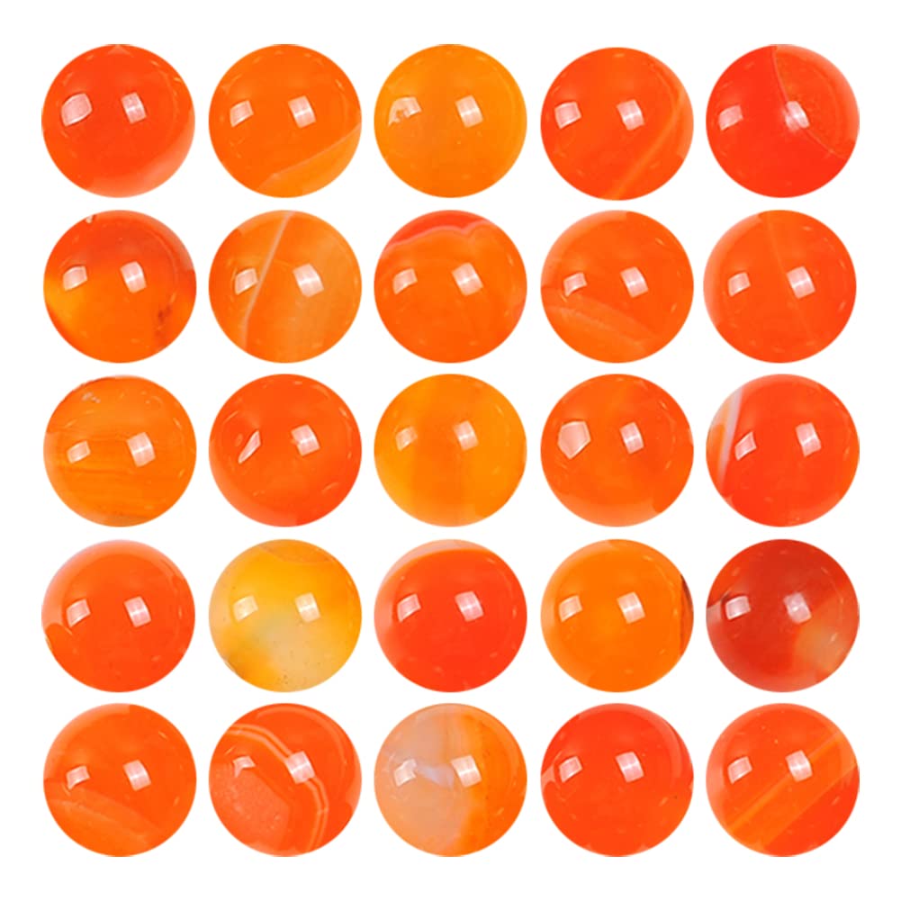 6mm Natural Round Orange Gemstone Loose Beads - 62pcs for Jewelry Making, DIY Crafts, Bracelets, Necklaces & Earrings - Perfect for Beading Projects & Handmade Gifts