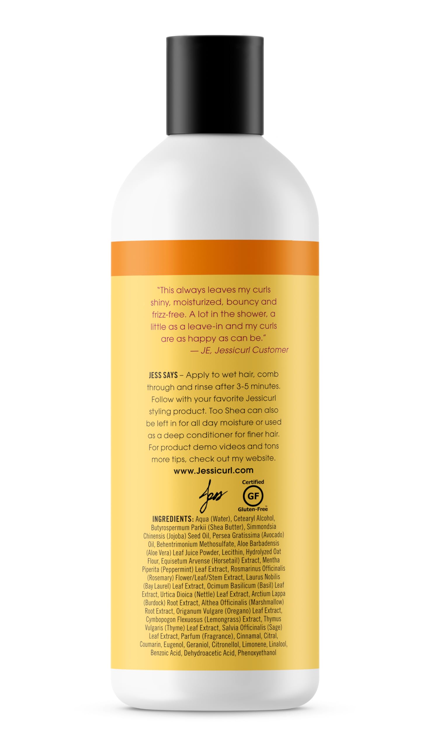 Jessicurl Too Shea! Extra Moisturizing Leave-In Conditioner for Curly & Dry Hair - 16 Fl oz Anti-Frizz Hair Treatment with Shea Butter | Hydrating Hair Care for Natural Curls, Daily Frizz Control & Softening (Island Fantasy Scent) - Perfect for Wash Day Routine, Curly Girl Method & Damaged Hair Repair