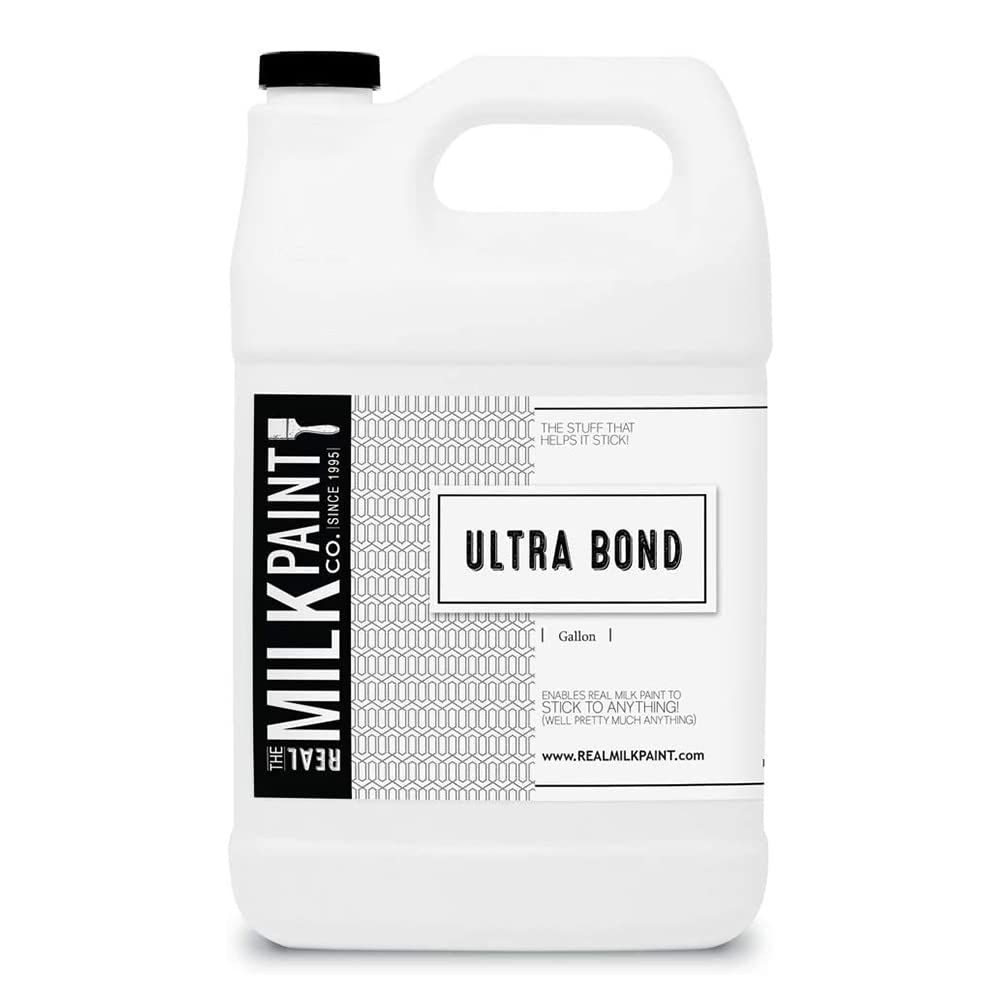 Real Milk Paint Ultra Bond Adhesion Promoter - Premium Bonding Primer for Plastic, Shellac, Glass & Varnished Surfaces | VOC-Free Formula (1 Gallon) | Perfect for DIY Furniture Restoration & Craft Projects