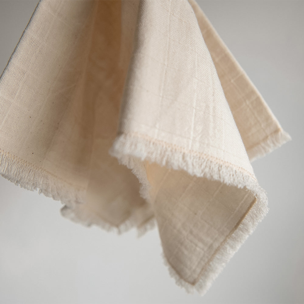 Elegant Cotton and Lace Napkin Set - 12-Piece Dinner Napkins for Formal Dining, Wedding, and Special Occasions