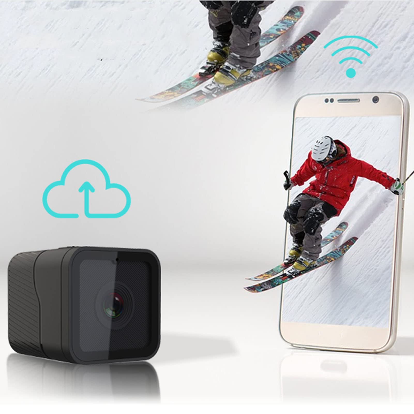 Tosuny Mini Sports DV Camera - 1080P FHD Waterproof WiFi Action Camera with Built-in Microphone for Outdoor Adventures, Cycling, Surfing & Extreme Sports | Ultra Long Standby, Full HD Recording