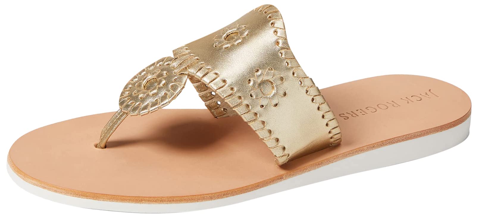 Jack Rogers Women's Boating Jacks Sandals - Comfortable Nautical Style Flip Flops for Summer, Beach, and Poolside Wear