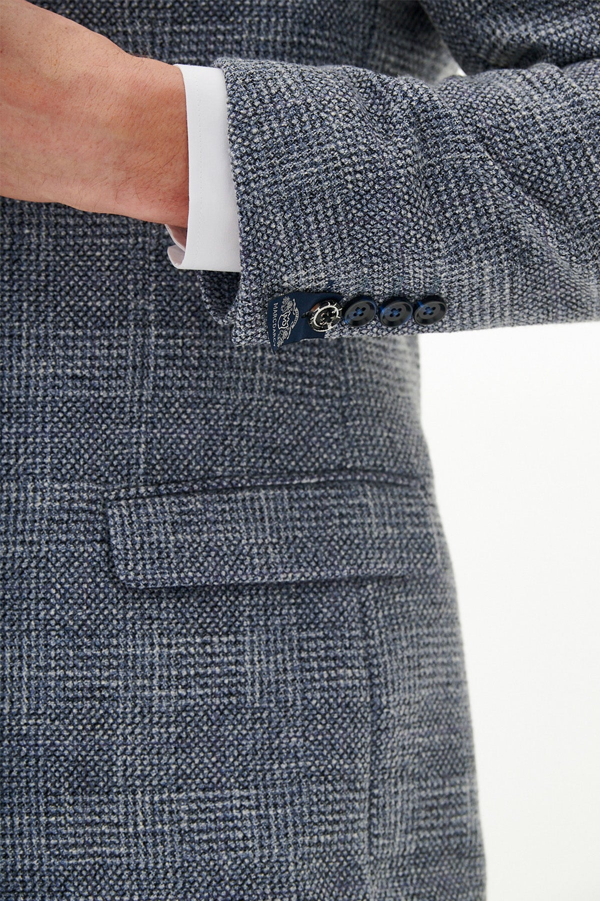 Official West Bromwich Albion F.C. Club Suit | KRIS Sky Blue Tweed Suit for Men - Perfect for Match Days, Weddings & Formal Events