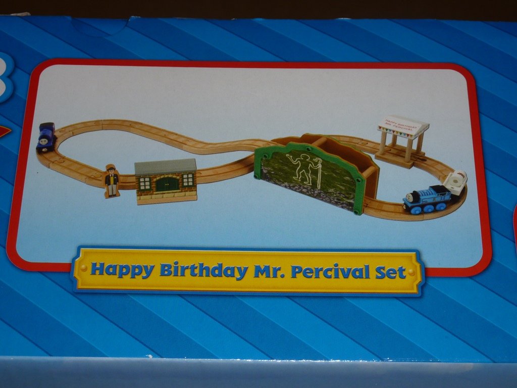 Thomas & Friends Wooden Railway Happy Birthday Mr. Percival Train Set LC98525 | Learning Curve Educational Toy for Kids Birthday Party & Pretend Play