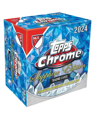 2024 Topps Chrome MLS Sapphire Edition Hobby Box - Limited Edition Soccer Trading Cards for Collectors - Perfect for MLS Fans, Card Collectors, and Sports Memorabilia Enthusiasts