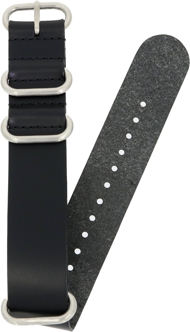 Premium 22mm Black Leather Watch Strap for Men - Durable & Stylish Replacement Band - Perfect for Dress Watches, Business & Formal Occasions