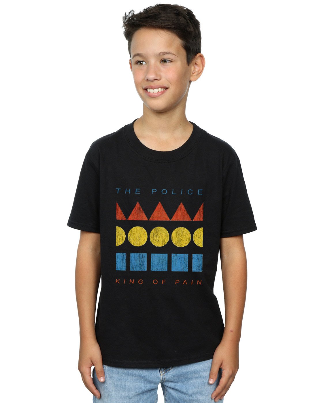 Police Boys King Of Pain Graphic T-Shirt - Vintage Style Cotton Tee for Men - Perfect for Concerts, Streetwear & Casual Outfits