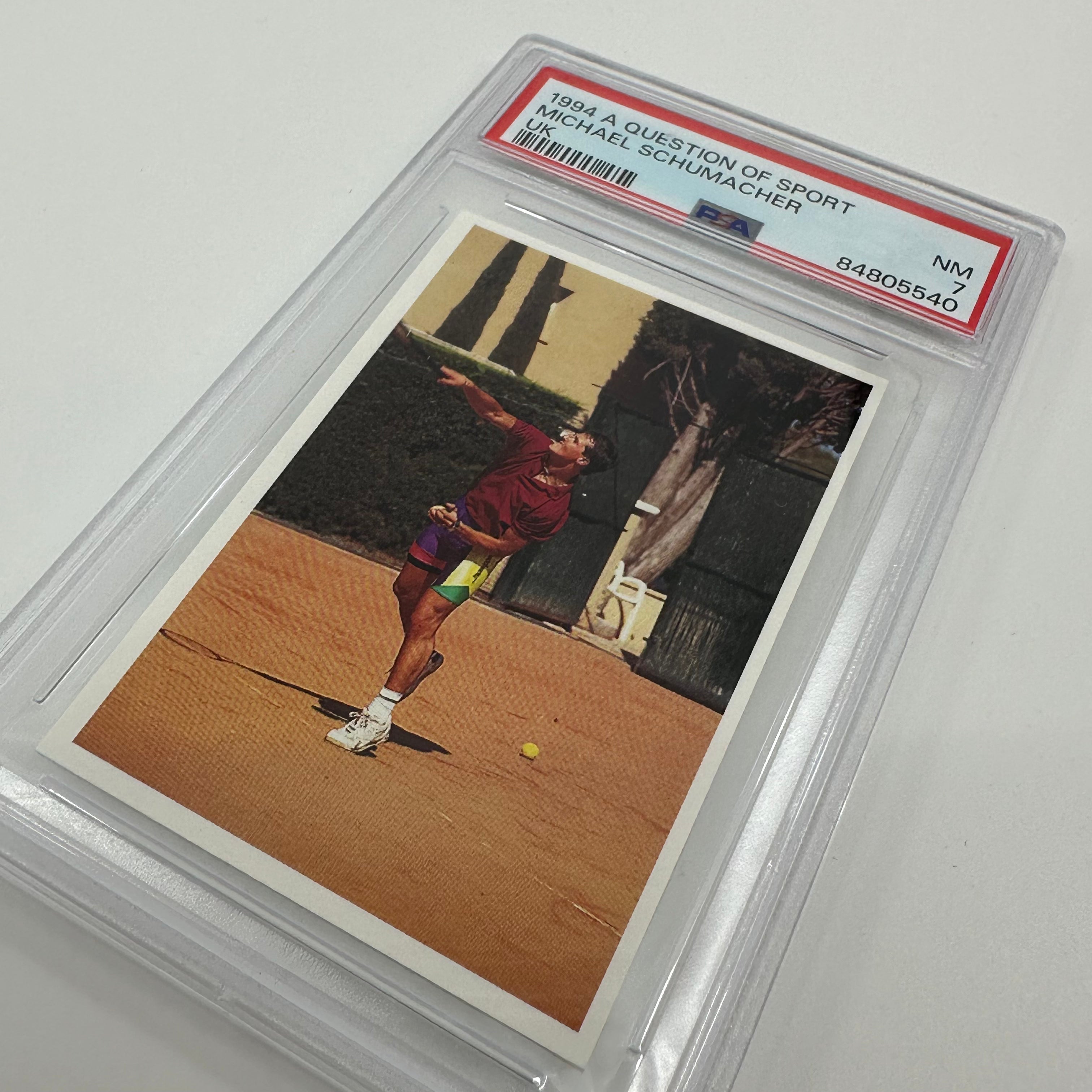 1994 Michael Schumacher PSA 7 Graded Trading Card - A Question of Sport - Rare Collectible for F1 Fans & Sports Memorabilia Enthusiasts - Perfect for Display, Investment & Gift Giving
