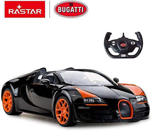 RASTAR Bugatti Veyron 16.4 Grand Sport Vitesse 1:24 Scale Remote Control RC Toy Car - High Speed Racing & Collectible Display for Kids & Adults