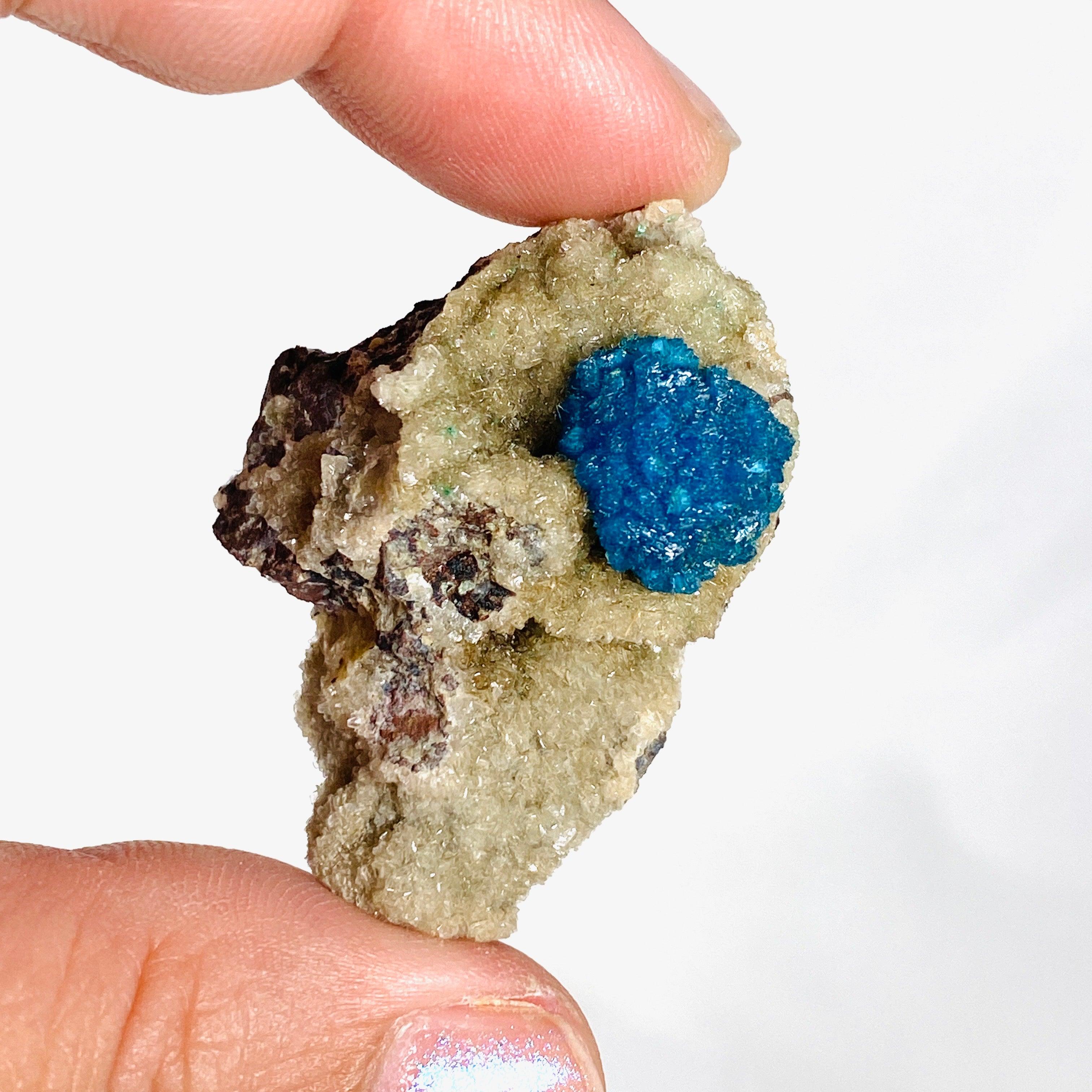 Natural Cavansite Crystal Specimen CAV 23 - Rare Blue Mineral Collection for Home Decor, Meditation & Healing Crystals