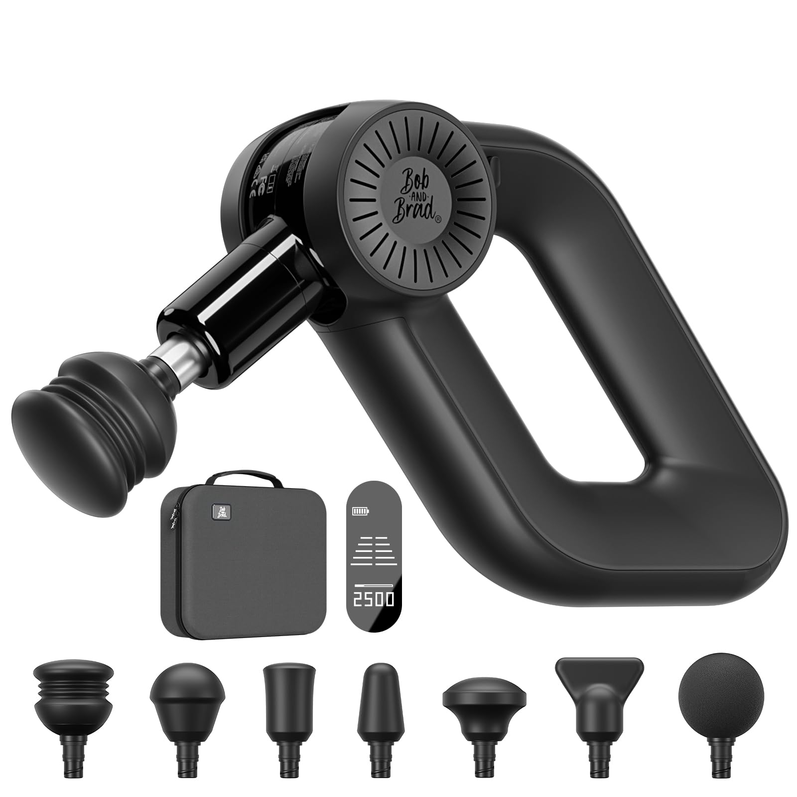 BOB AND BRAD D6 Pro Deep Tissue Massage Gun - 16mm Amplitude Percussion Therapy Device, Professional Muscle Massager for Athletes & Recovery, Ultra Quiet Electric Handheld Massager for Men & Women - Perfect for Post-Workout, Back Pain Relief & Relaxation at Home/Gym/Travel
