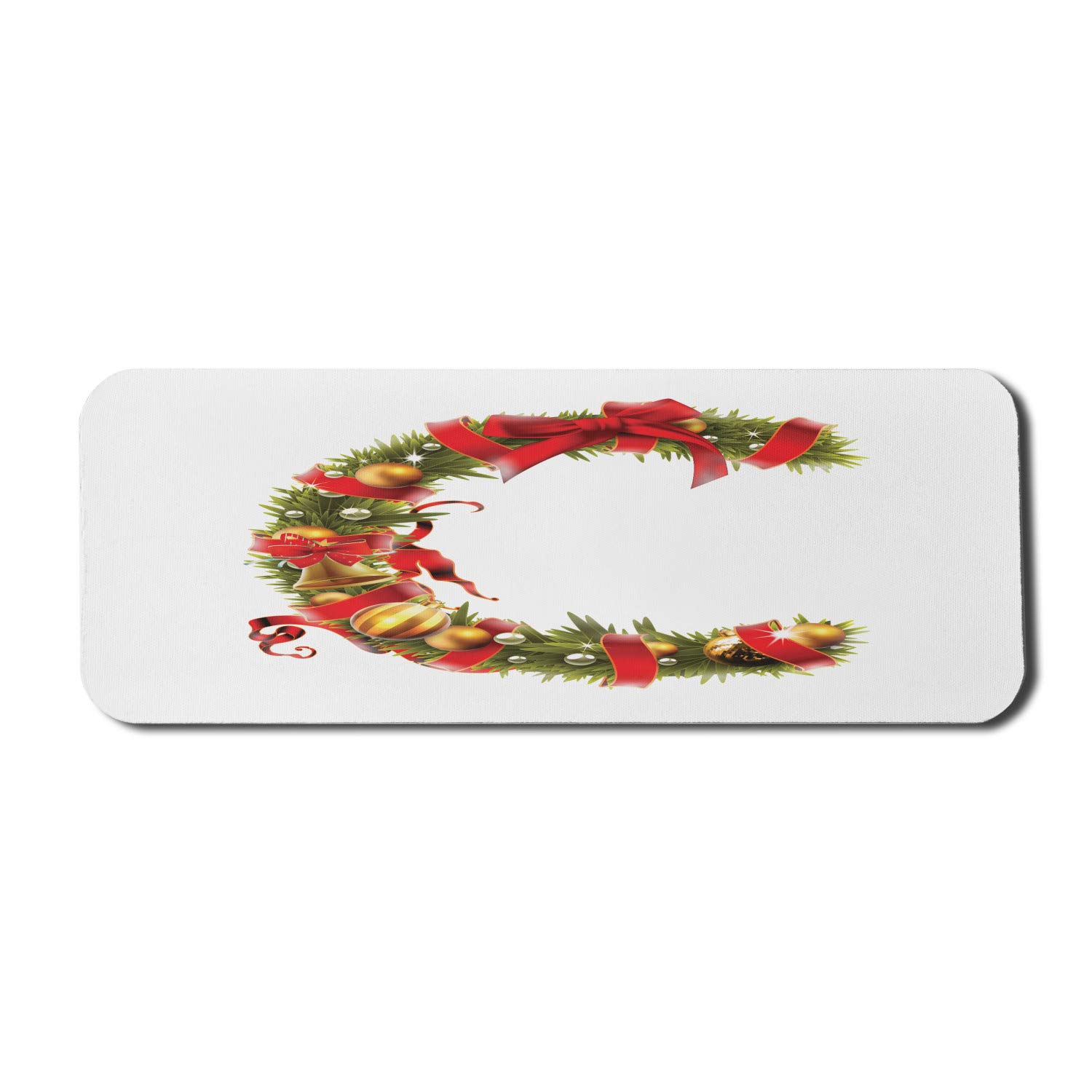 Ambesonne Christmas Alphabet Computer Mouse Pad - Large 31