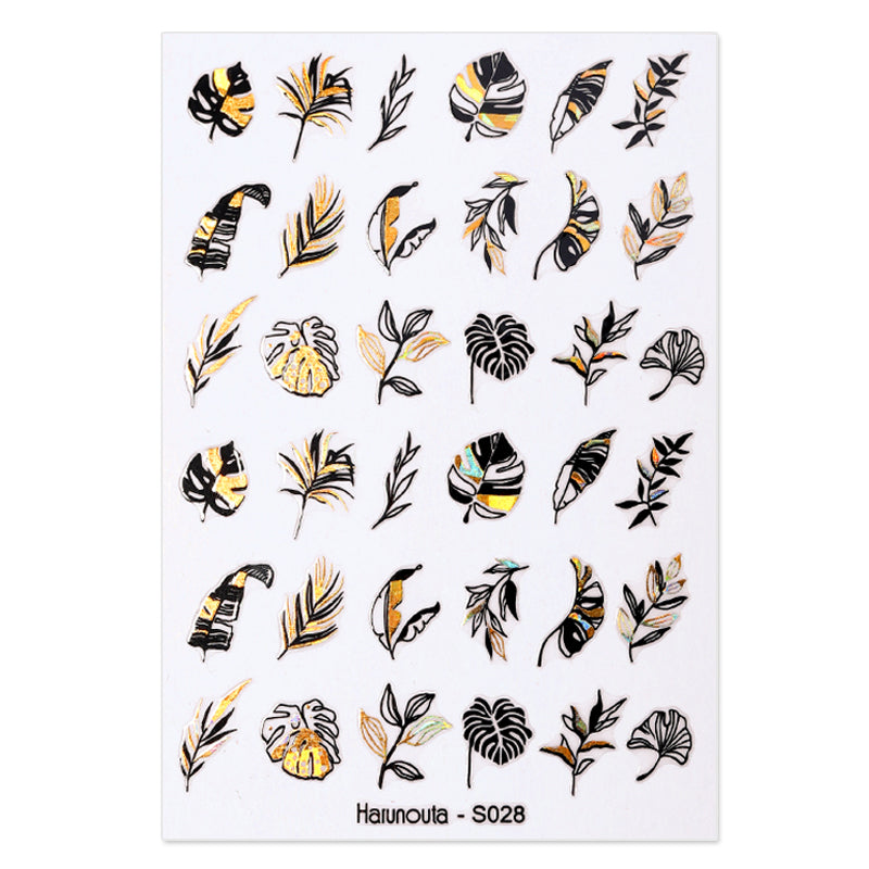 3D Nail Sticker S028 - Self-Adhesive Nail Art Decals for Women | Waterproof & Long-Lasting | Perfect for Parties, Weddings, and Special Occasions