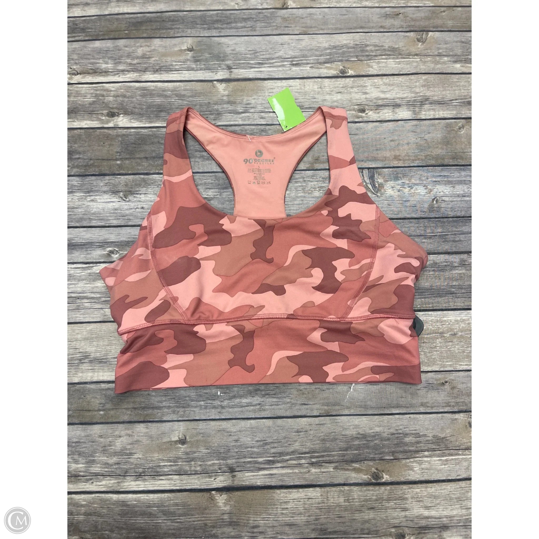 90 Degrees By Reflex Women's Athletic Sports Bra - Breathable, Supportive, Multi-Colored, Size L - Perfect for Yoga, Running & Gym Workouts