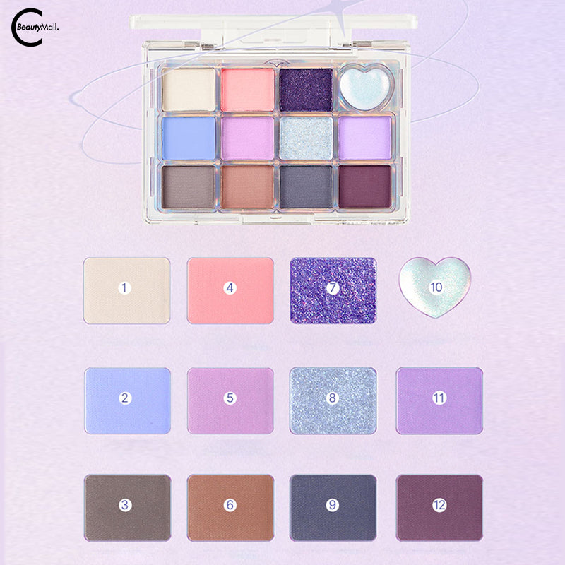 JILLLEEN 12 Color Butterfly Eyeshadow Palette - Highly Pigmented, Long Lasting Makeup for Day & Night Looks - Perfect for Parties, Weddings & Everyday Wear