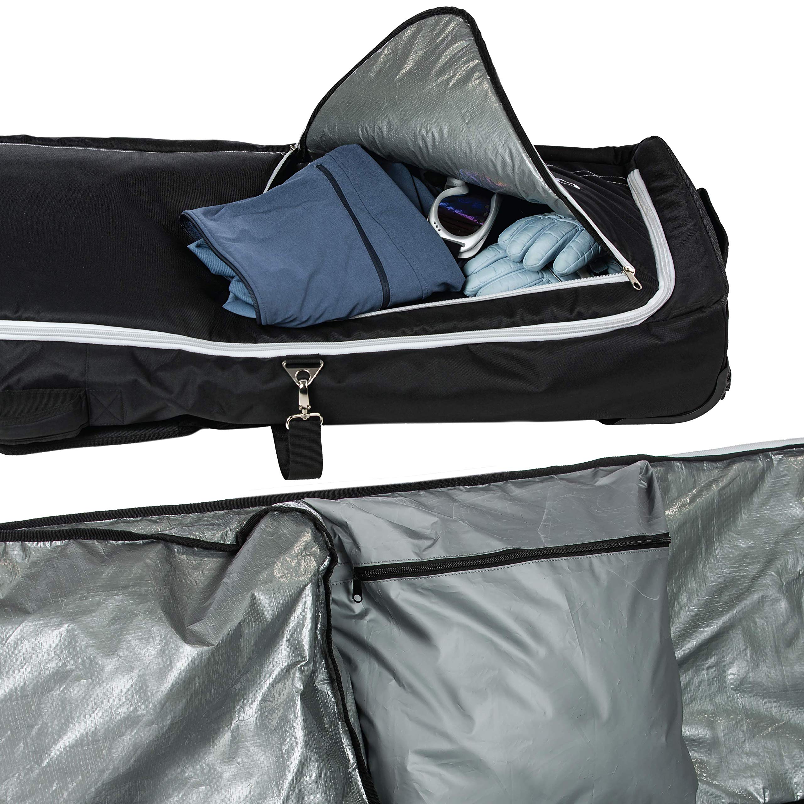 Athletico Conquest Padded Snowboard Bag with Wheels - Waterproof Travel Case for Single Snowboard & Boots Storage | Perfect for Air Travel, Mountain Trips & Winter Sports Gear Protection