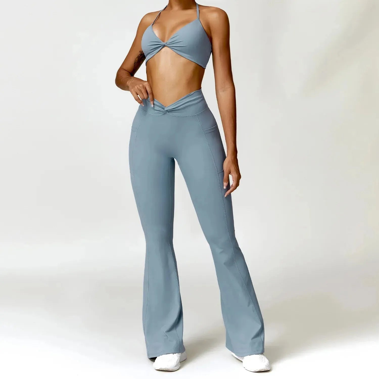 2PCS Women's Sexy Yoga Tracksuit Set - Sports Bra, Shorts & Leggings for Gym, Running, Fitness Workout | Comfortable Athletic Wear for Women | Perfect for Yoga, Pilates & Home Exercise