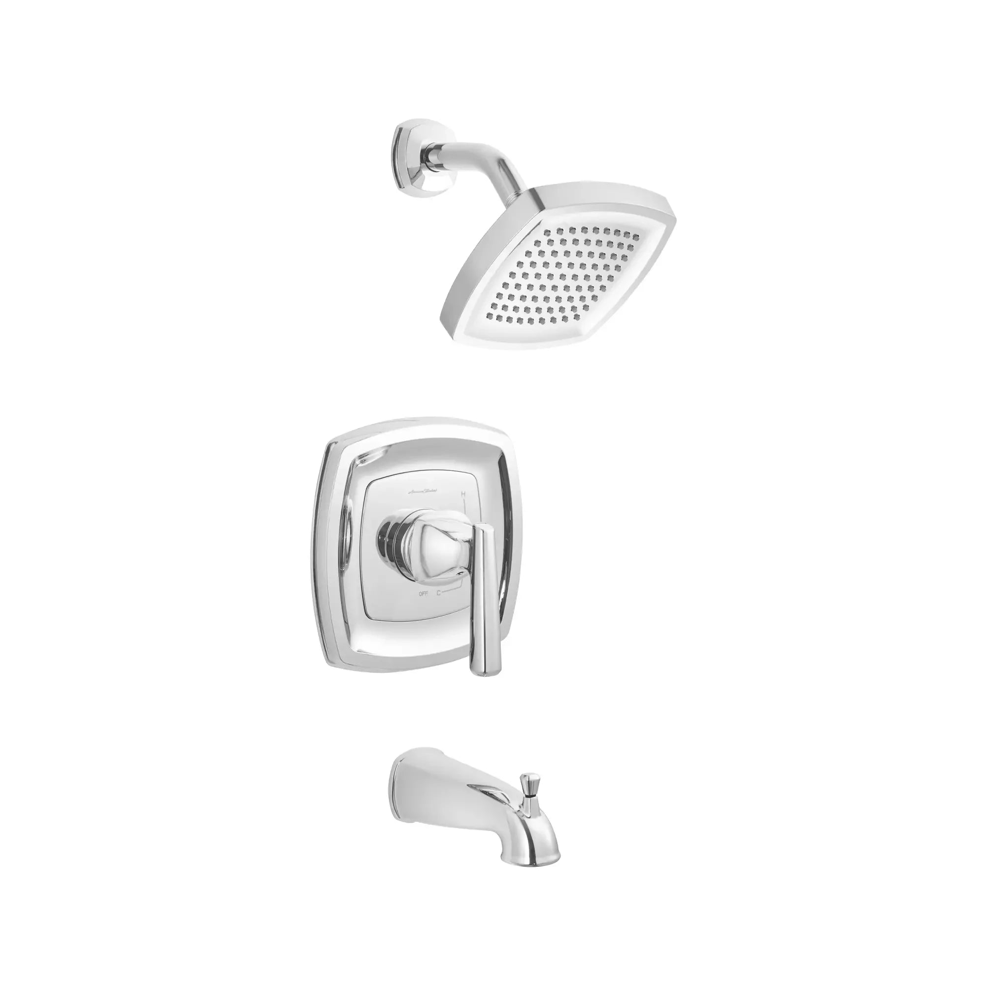 Edgemere® 2.5 GPM Tub and Shower Trim Kit with Showerhead - Double Ceramic Pressure Balance Cartridge & Lever Handle - Perfect for Bathroom Renovation and Modern Home Upgrade