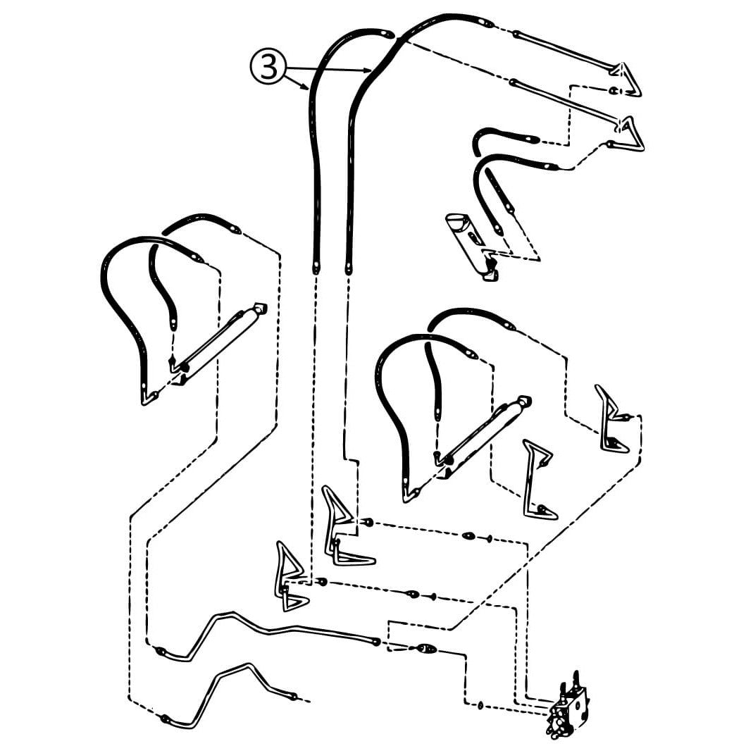 Bobcat 7753 Hydraulic Hose for Pivot to Loader Tilt Cylinder #3 - Heavy-Duty Replacement Part for Skid Steer Loaders & Construction Equipment