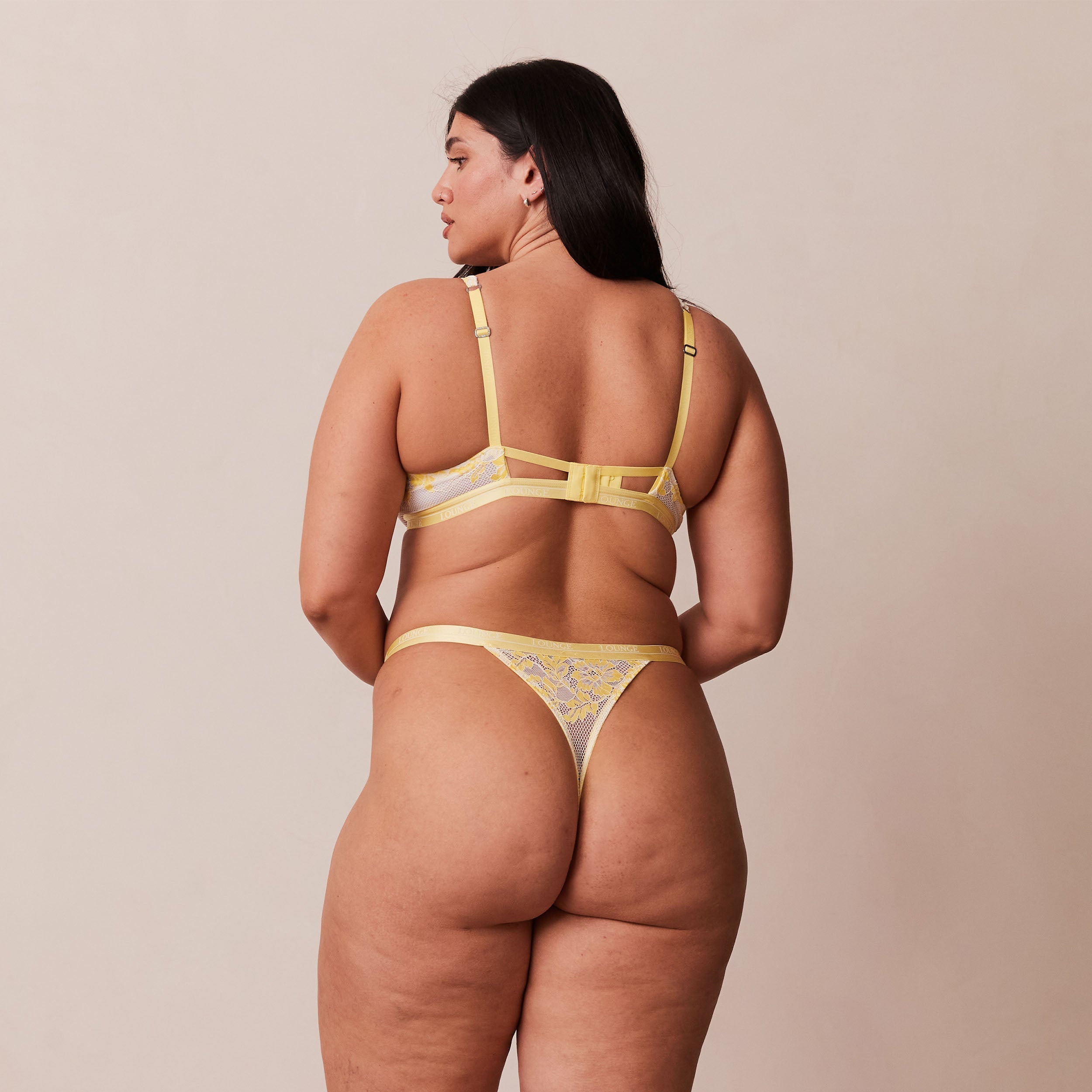 Luxury Balcony Bra - Comfortable Lace Underwire Bra for Women, Sexy Lingerie in Lemon Yellow - Perfect for Everyday Wear, Date Nights & Special Occasions
