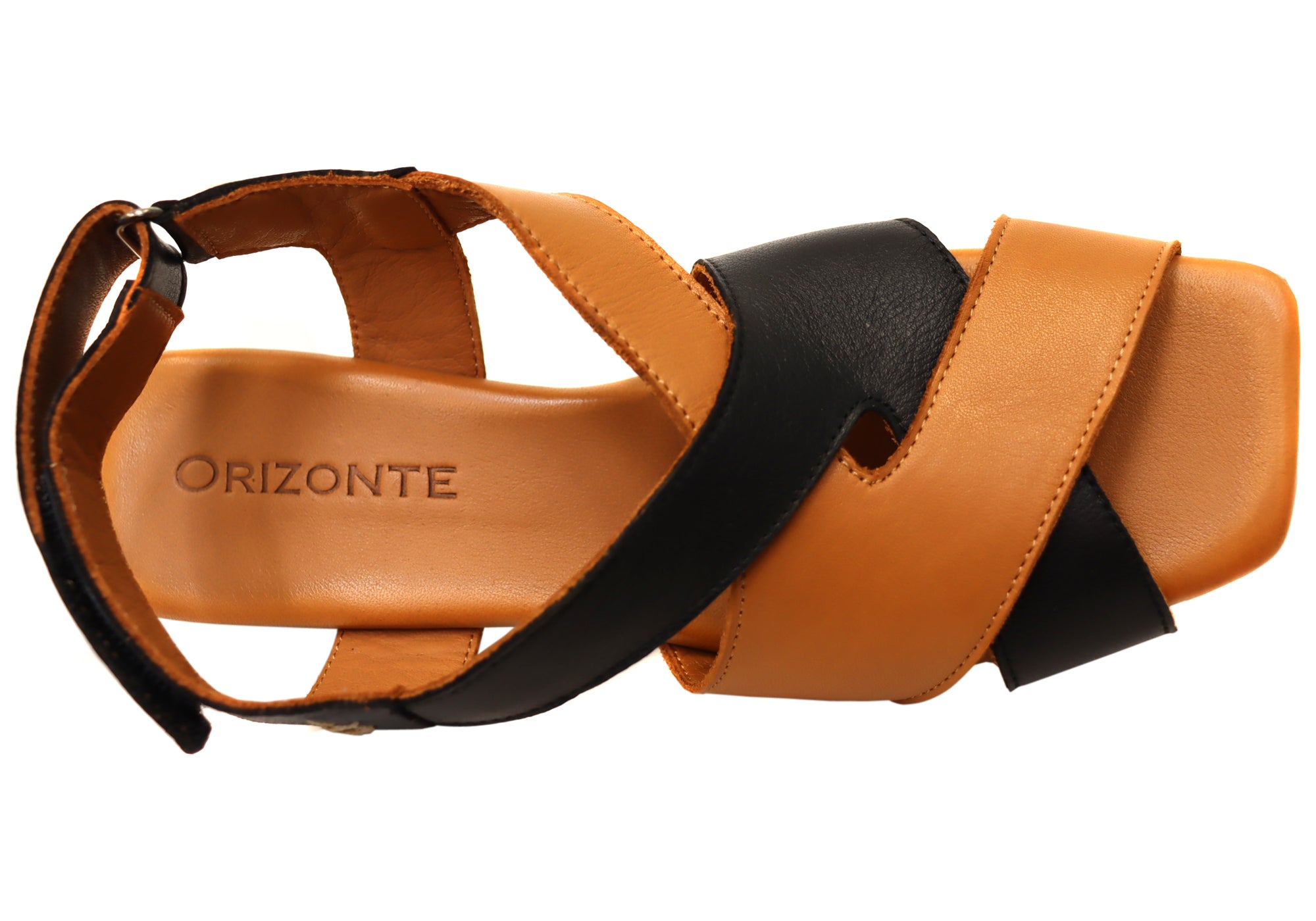 Orizonte Rossie Women's Comfortable Low Heel Leather Sandals - European Style Summer Casual Shoes for Walking, Travel & Beach Outfits