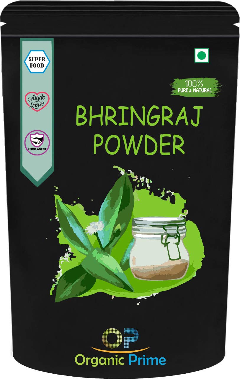 Organic Bhringraj Powder for Hair Growth & Scalp Care | Natural Hair Conditioner & Cleanser | 200g (2 x 100g) | Promotes Thicker, Stronger Hair - Perfect for DIY Hair Masks & Ayurvedic Treatments