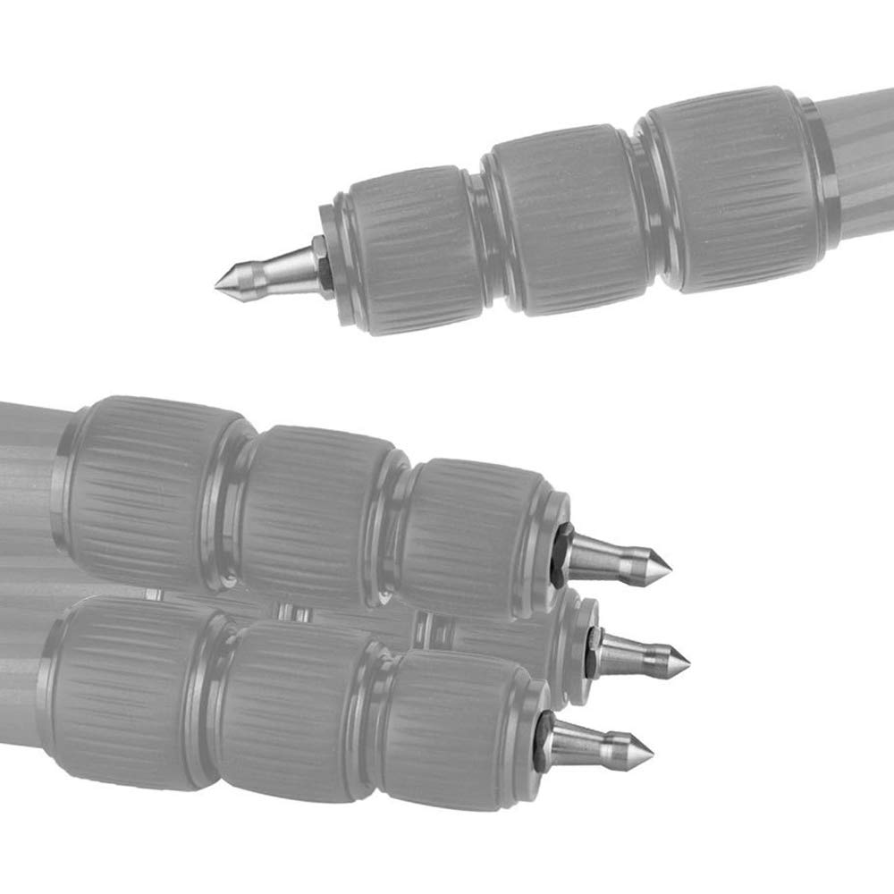 Foto&Tech Stainless Steel 3/8 Inch Foot Spikes for Tripods & Monopods - Compatible with Andoer, Benro, Gitzo, Induro, Kingjoy, Manfrotto, Weifeng, RRS - 16 Threaded for Soft/Loose Terrain (12mm x 33mm, 3-Pack) - Perfect for Outdoor Photography, Hiking & Wildlife Shooting