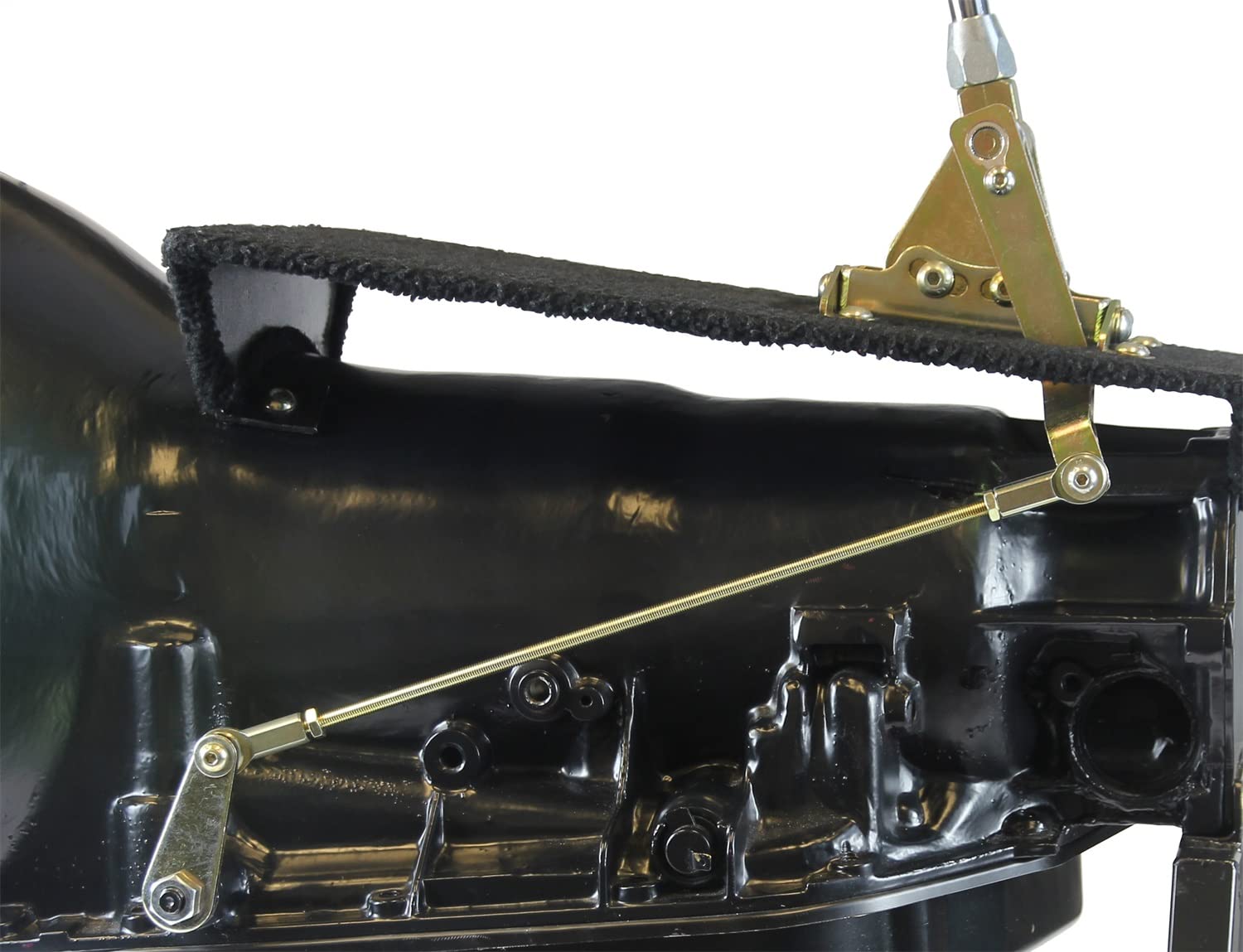 Lokar XFMS6400DBL 10-Inch Black Floor Mount Shifter with Black Knob for GM 400 Transmission - Perfect for Classic Car Restoration & Performance Upgrades