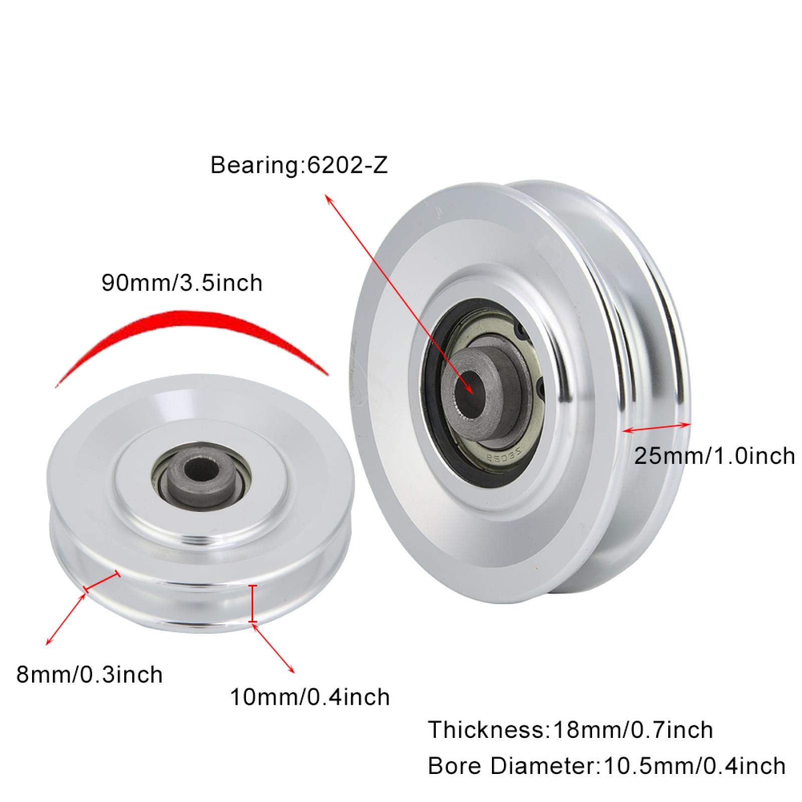 EVTSCAN Aluminum Alloy Gym Pulley Wheel - Heavy Duty Fitness Equipment for Home Gym, Strength Training & Cable Machine Accessories | Perfect for Lat Pulldown, Cable Crossover & Functional Training Workouts