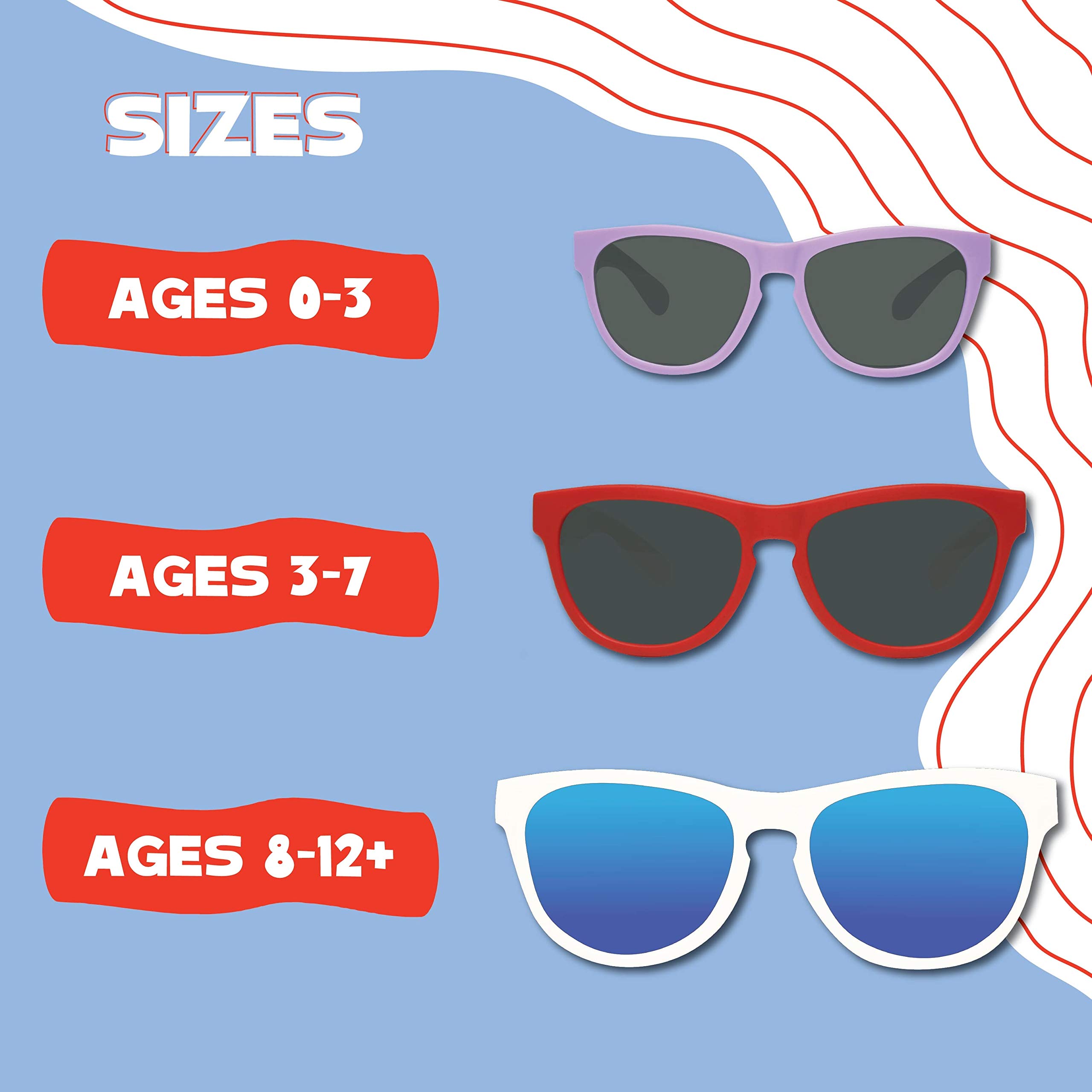 Classic Kids Sunglasses - UV Protection Polarized Sunglasses for Boys & Girls - Perfect for Outdoor Play, Beach, and Summer Activities