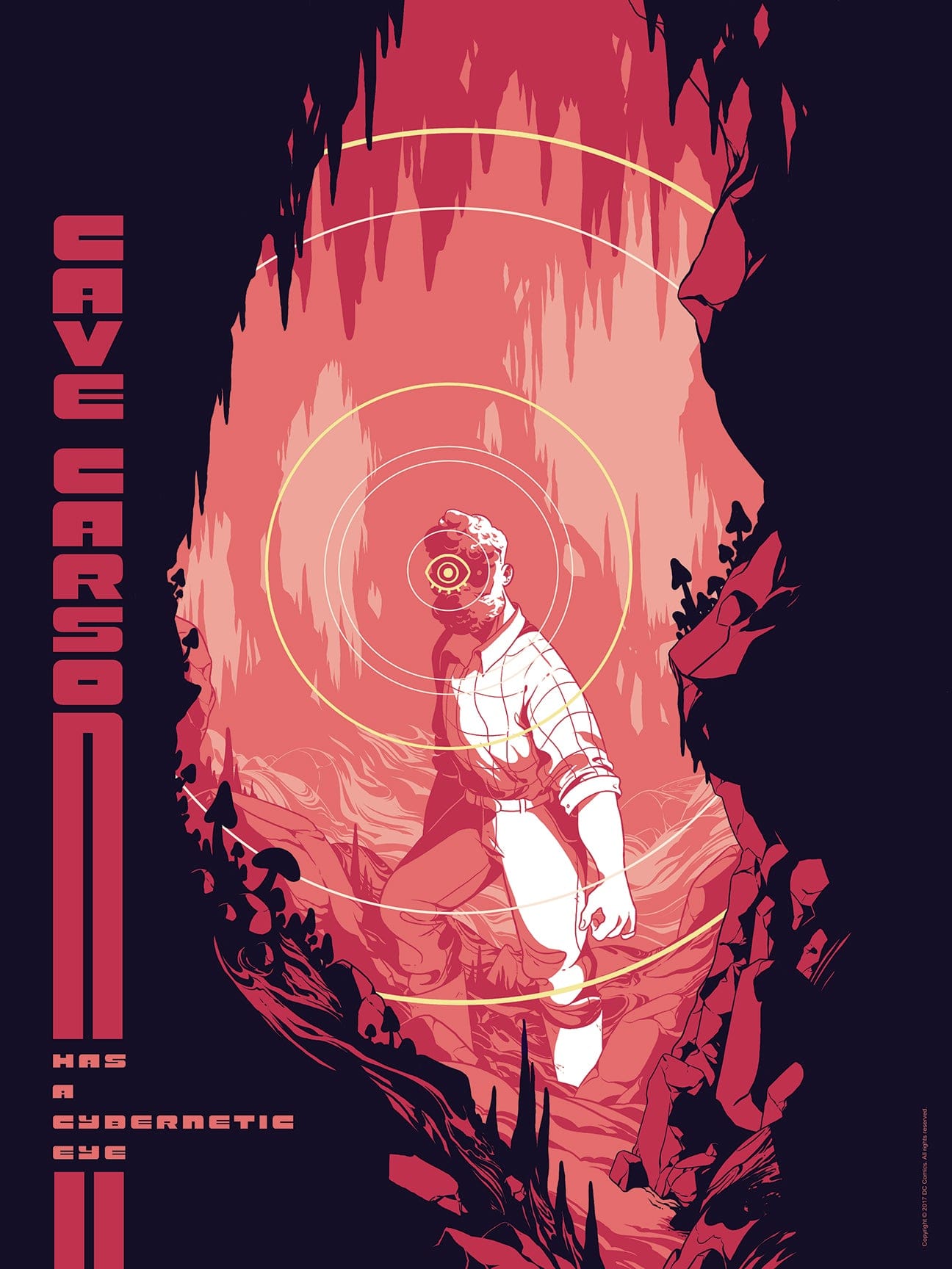 Cave Carson Has a Cybernetic Eye Poster - Vintage Comic Art Print - Perfect for Superhero Fans, Home Decor & Comic Book Room Wall Art