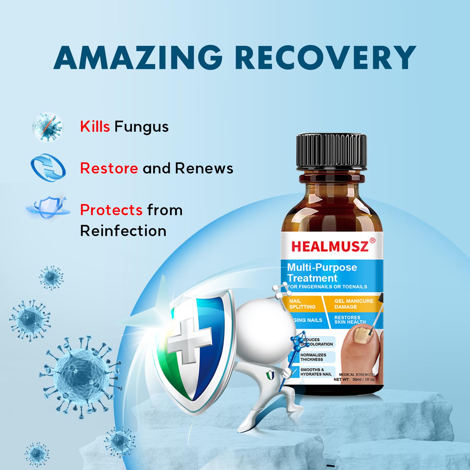 Extra Strength Toenail Fungus Treatment - Fast Acting Antifungal Solution for Toenail & Foot Fungus (1 Piece) | Effective Remedy for Athlete's Foot & Nail Discoloration at Home