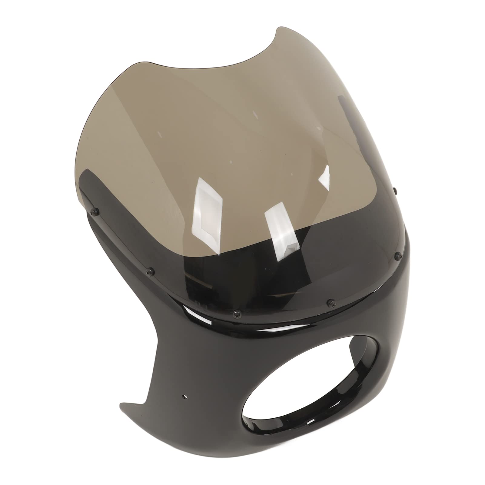 Smoke Tinted Motorcycle Headlight Fairing - Heavy Duty Anti-Scratch Windshield for Harley, Honda, Yamaha - Perfect for Night Riding and Long-Distance Touring