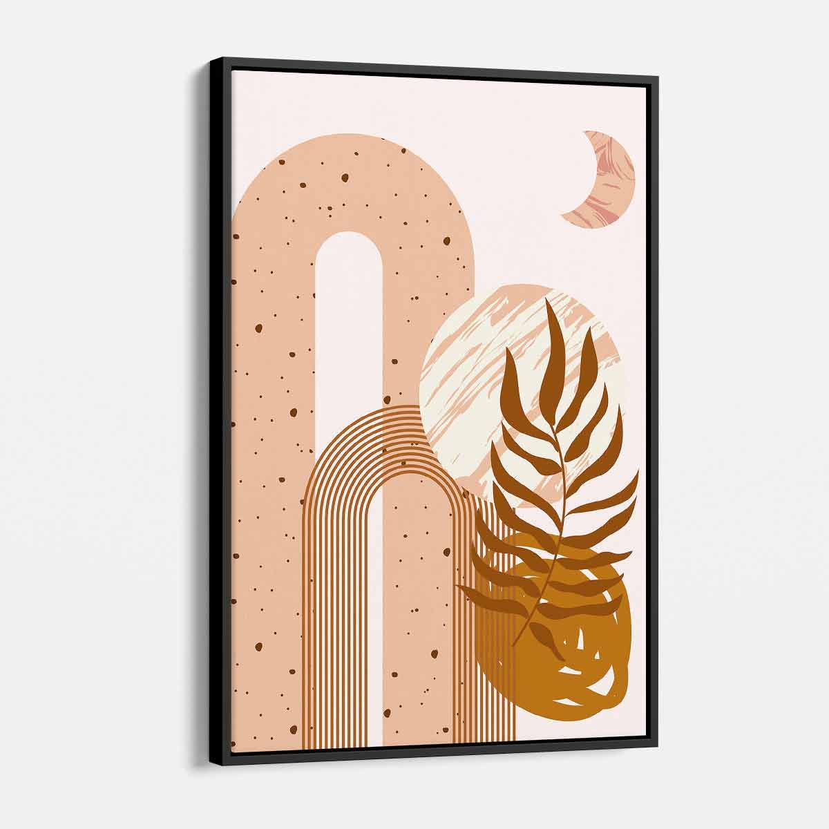 Orange Leaf Wall Art Canvas - 38 Inch Modern Botanical Decor for Living Room, Bedroom & Office | Nature-Inspired Home Decor