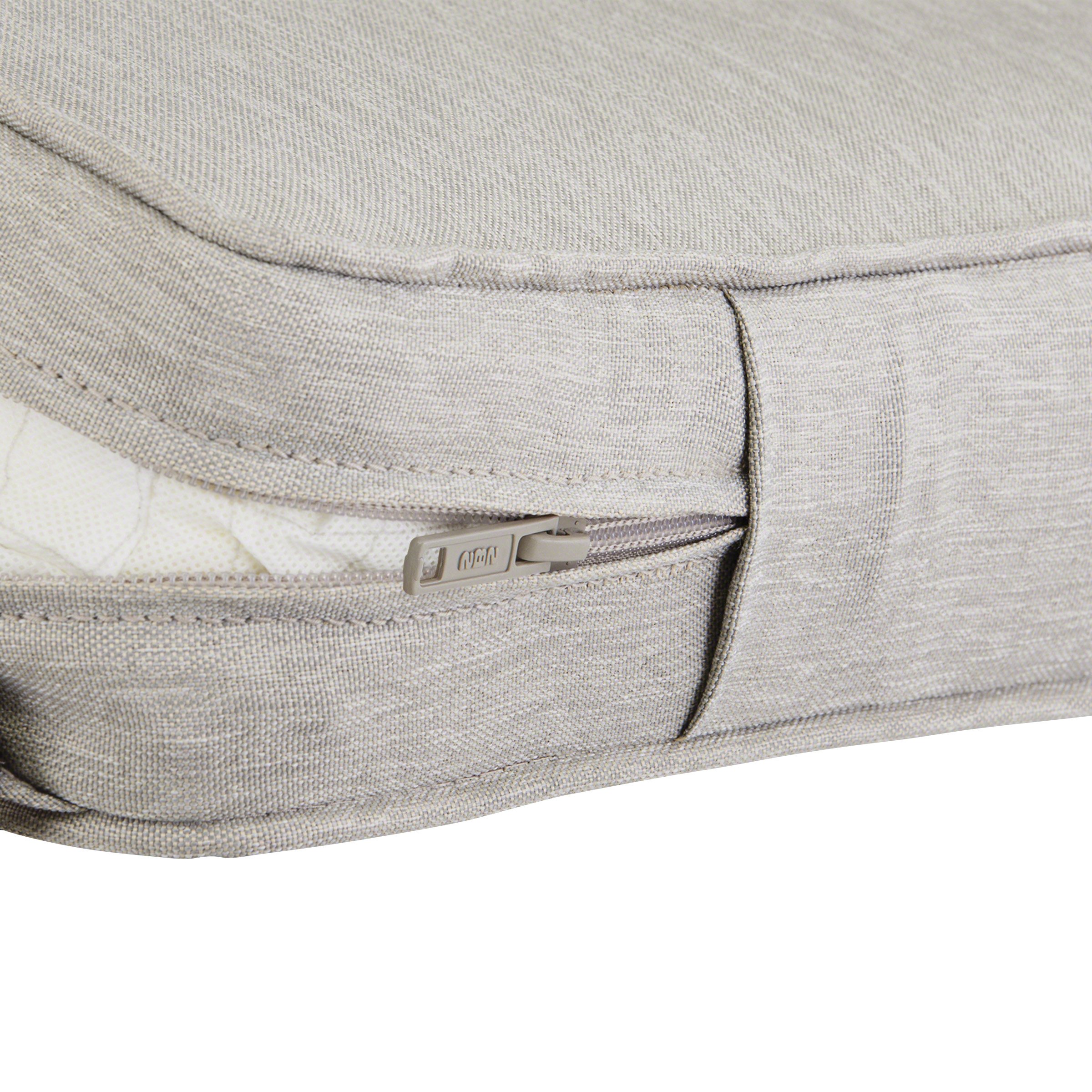Classic Accessories Montlake Outdoor Chaise Lounge Cushion 72x21 - FadeSafe, Water-Repellent, Heather Grey - Perfect for Patio, Poolside, and Backyard Relaxation