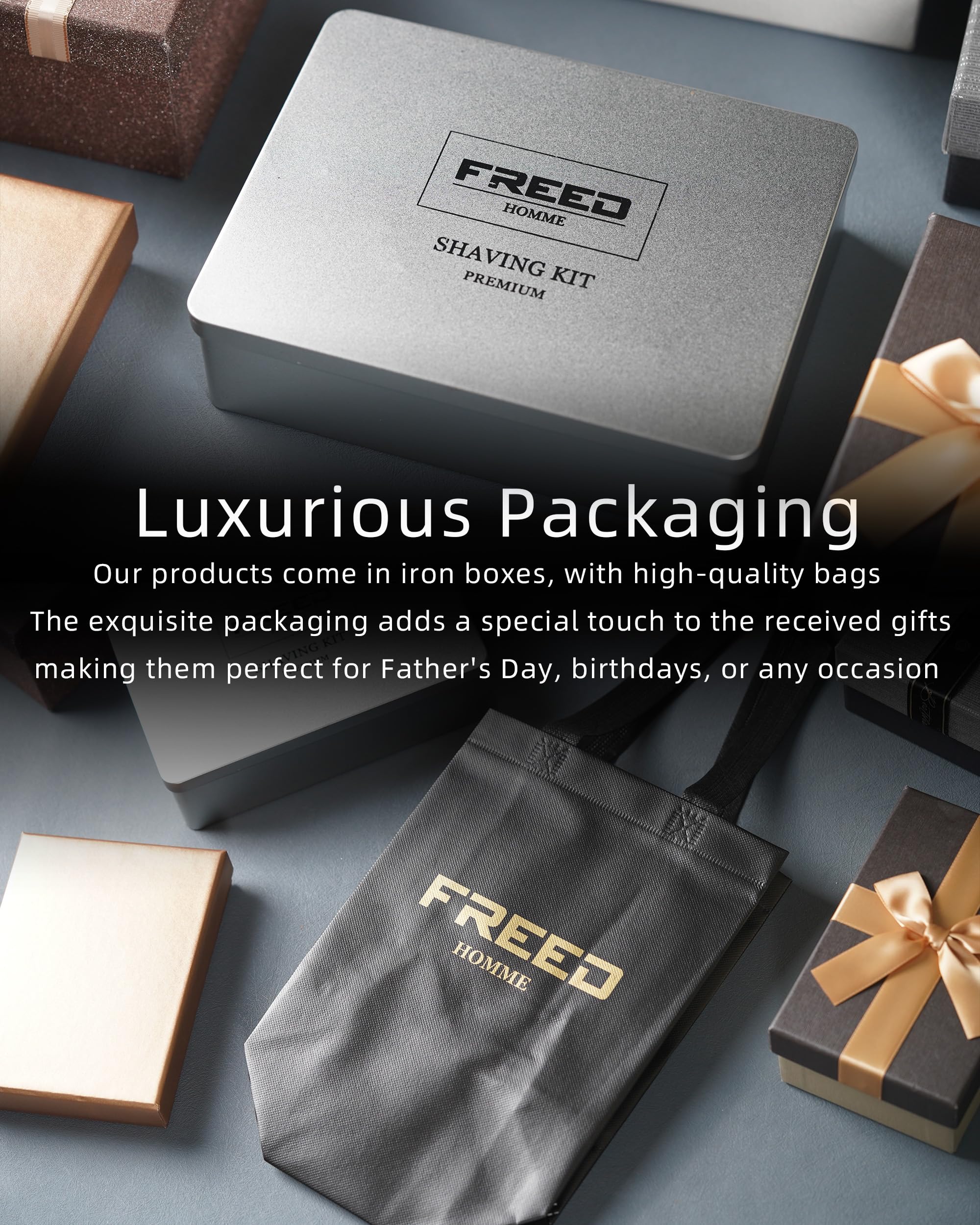 Premium Personalized Shaving Kit for Men - Metal Safety Razor with Engraved Handle, Stand, Travel Case & 10 Blades - Ideal Gift for Father's Day, Birthday & Anniversary - Home & Travel Grooming Essential