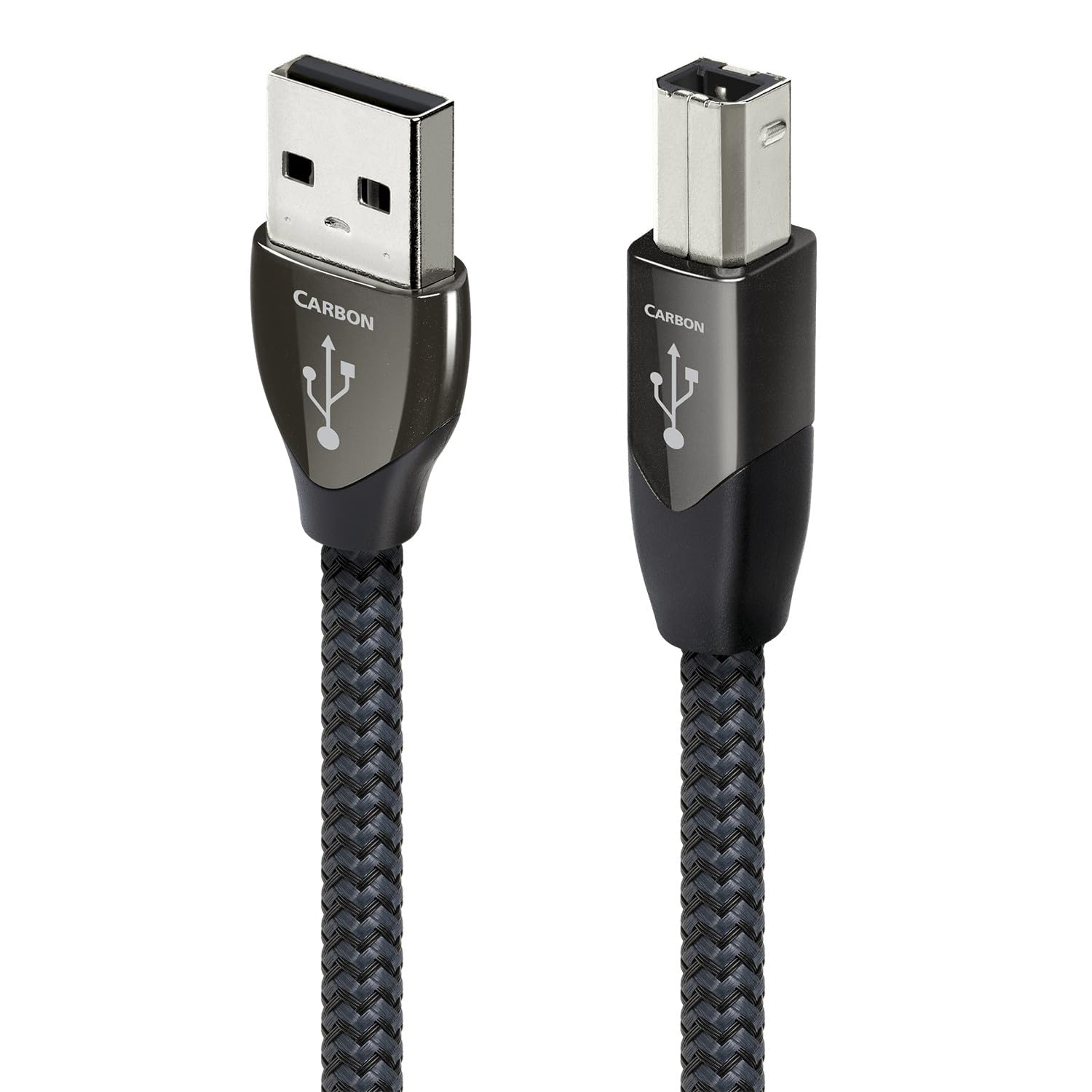 AudioQuest 3m Carbon USB A to B High-Speed Digital Audio Cable - Premium Sound for Home Studio, Hi-Fi Systems & Professional Audio Equipment