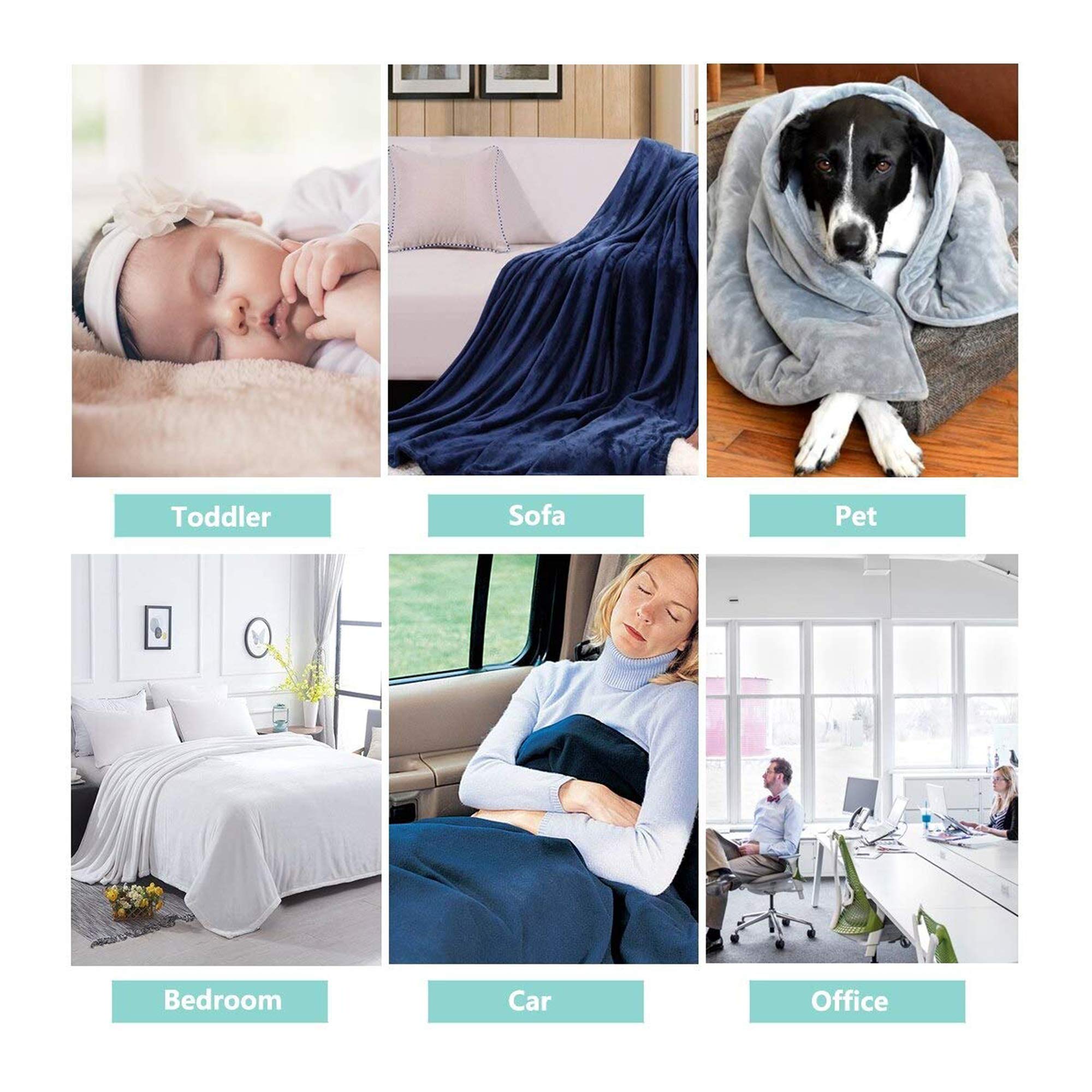 Ultra-Soft 350 GSM Fleece Throw Blanket for Adults & Kids - Cozy Microfiber Fuzzy Blanket for Couch, Sofa & Bed - Cute Cat Design 50