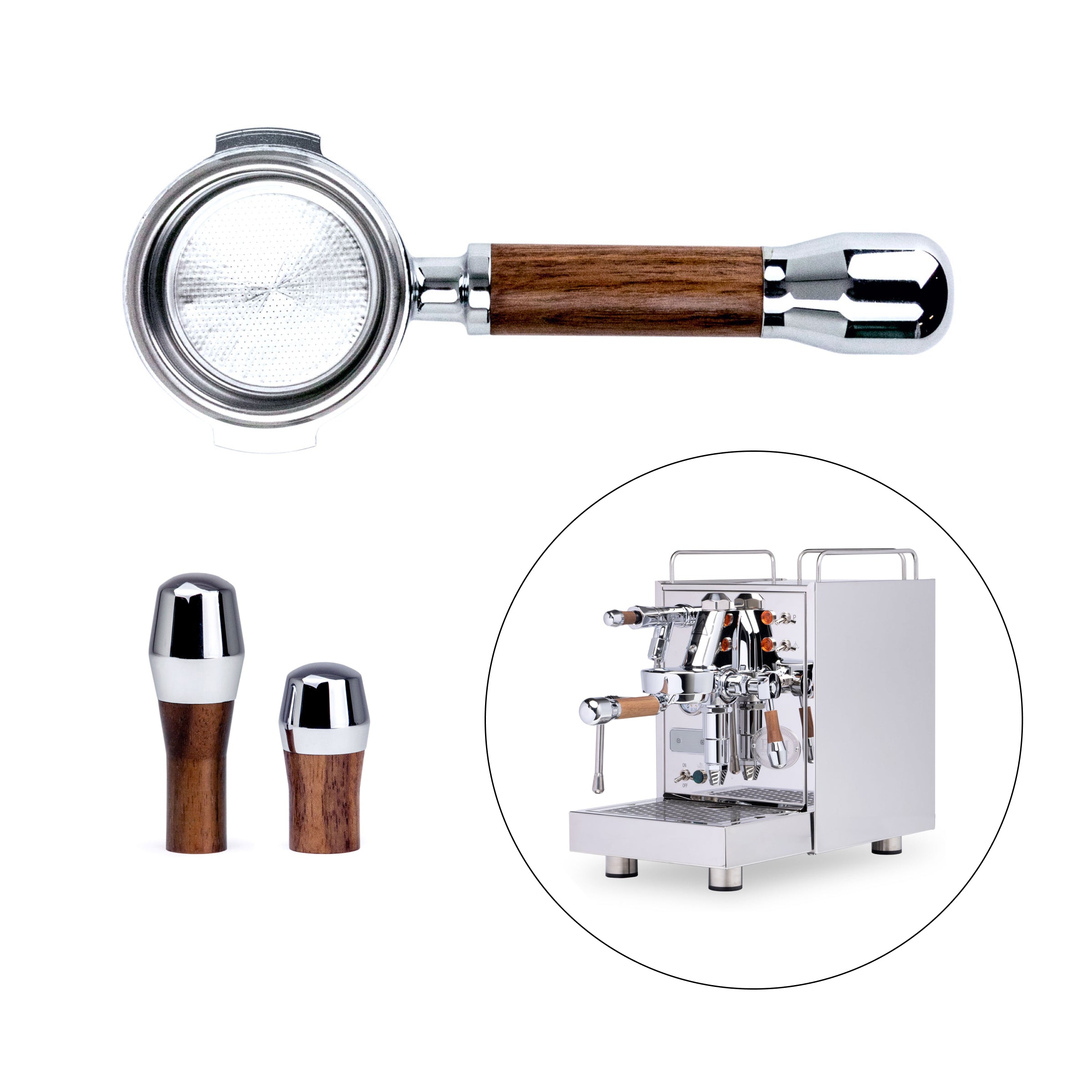 Premium Espresso Machine with Elegant Wood Touch Points - Perfect for Home Baristas & Coffee Lovers | Ideal for Kitchens, Offices & Coffee Shops