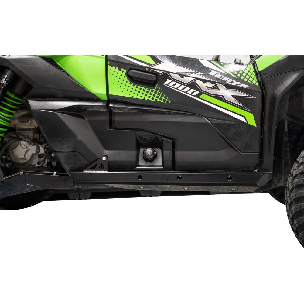 Tusk Rock Sliders Black - Heavy Duty Nerf Bars for Kawasaki Teryx KRX 1000 (2020-2025 Models) | Off-Road Protection & Side Step Accessory for UTV Adventures