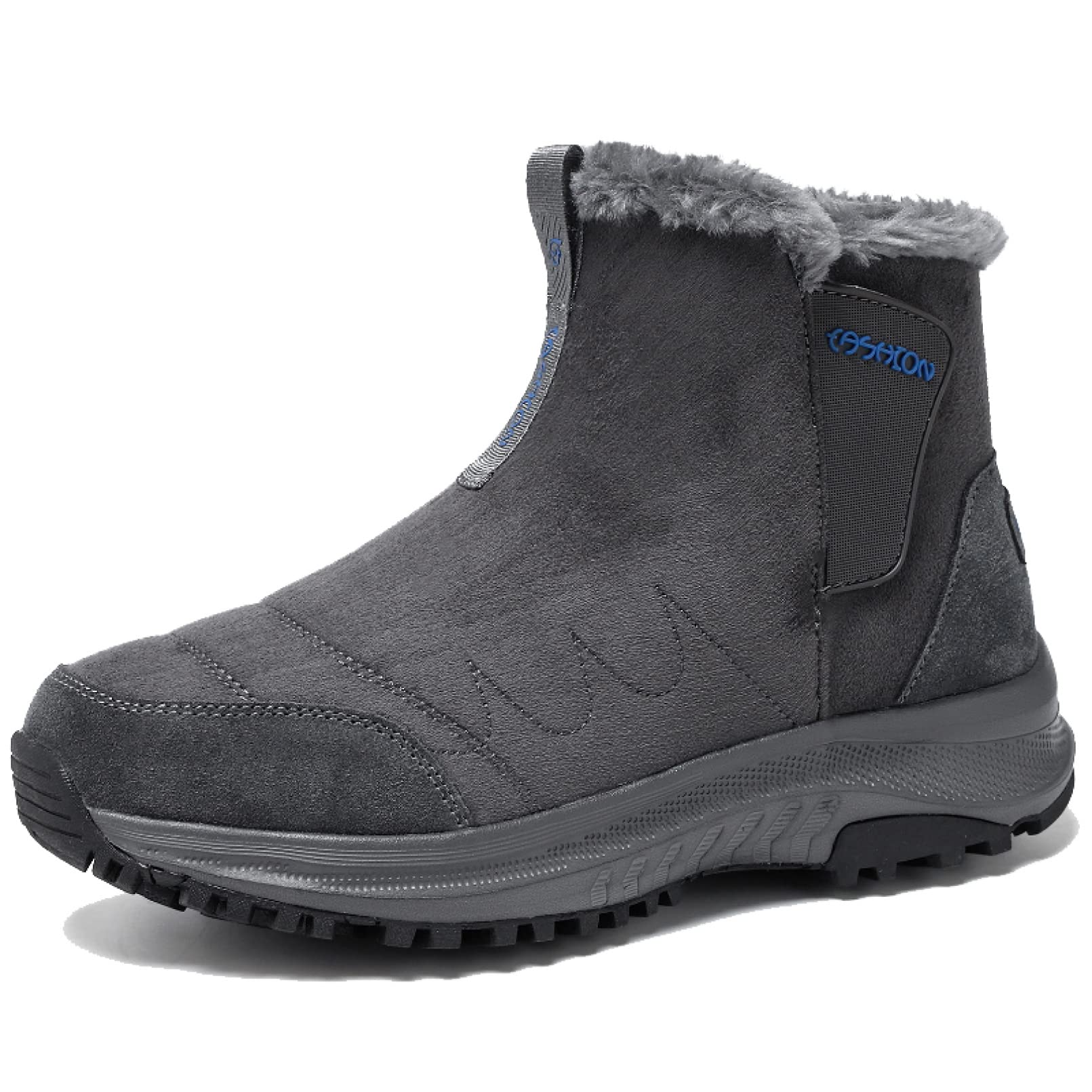 Women's Waterproof Winter Hiking Snow Boots - Warm Fur Lined Slip On Ankle Boots for Women - Non Slip Durable Outdoor Walking Shoes for Cold Weather, Snowy Trails & Casual Winter Fashion