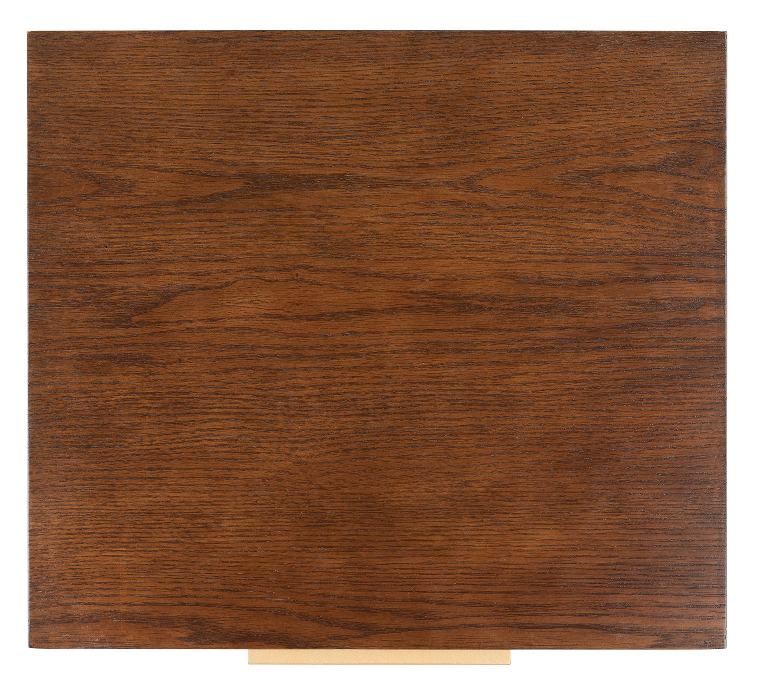 Safavieh Home Pierre Modern Walnut and Gold 1-Drawer Nightstand - Stylish Bedside Table for Bedroom Decor with Storage Space